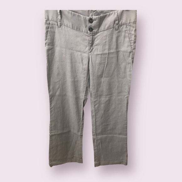 BANANA Republic Factory Womens Linen Mid Rise Wide Leg Lightweight Pants Size 10 - Picture 1 of 11